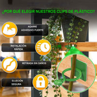 Clips de pared para plantas trepadoras