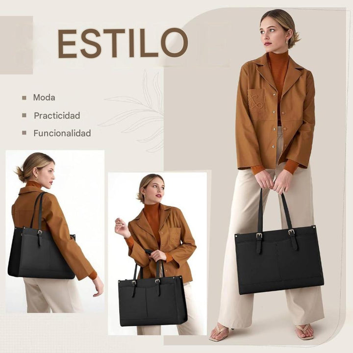 Bolsa de cuero para portátil