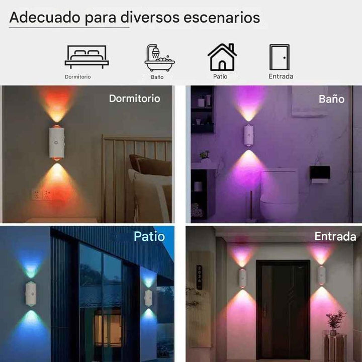 Lámpara de Pared Recargable USB