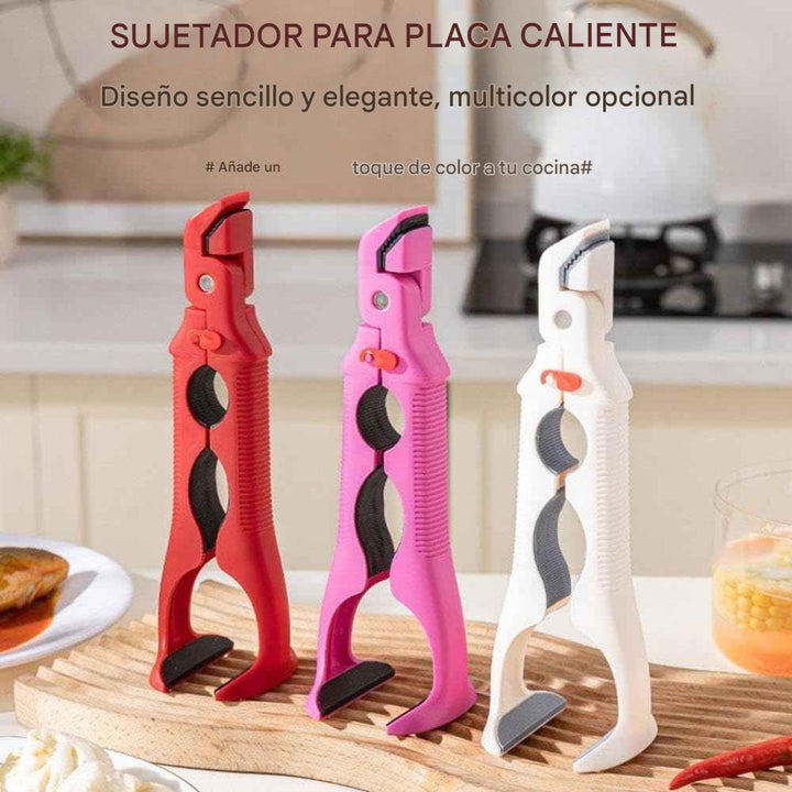 Pinza para placa caliente, pinzas de agarre 3 en 1