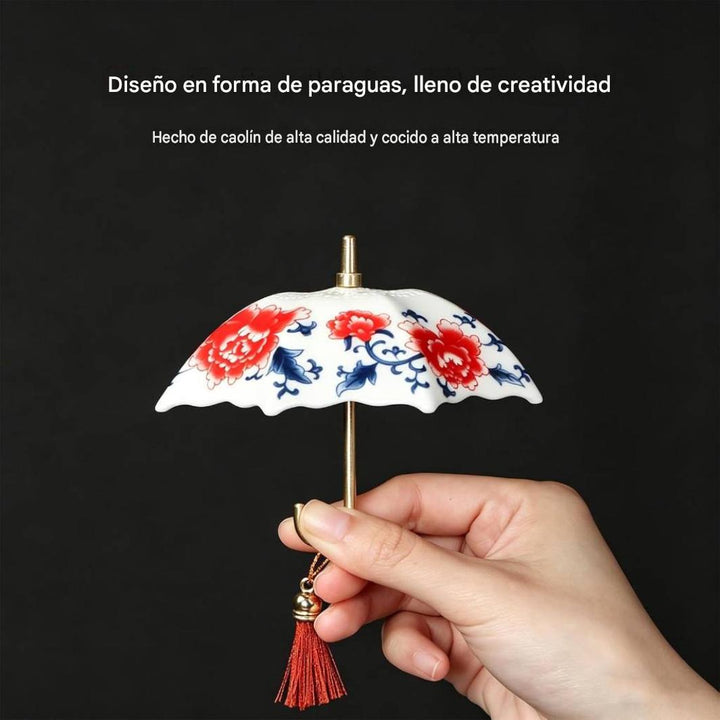 Colador de té con forma de paraguas