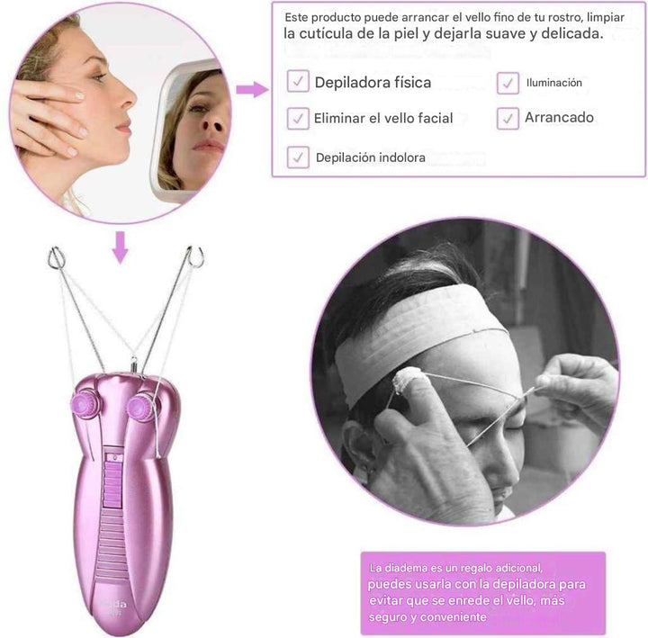 Depiladora eléctrica para mujer, para piel y rostro