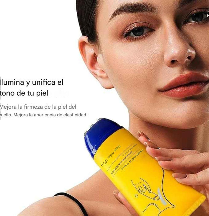 Crema con rodillo reduce papada