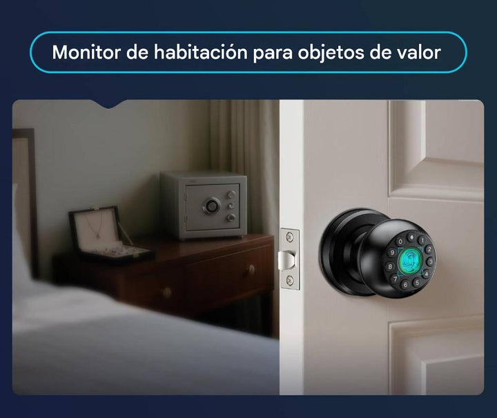 Cerradura de puerta con huellas dactilares