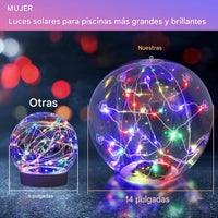 Luces flotantes para piscina alimentadas por energía solar