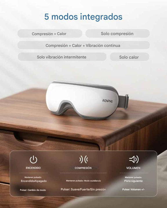 Masajeador de Ojos Vibratorio Bluetooth