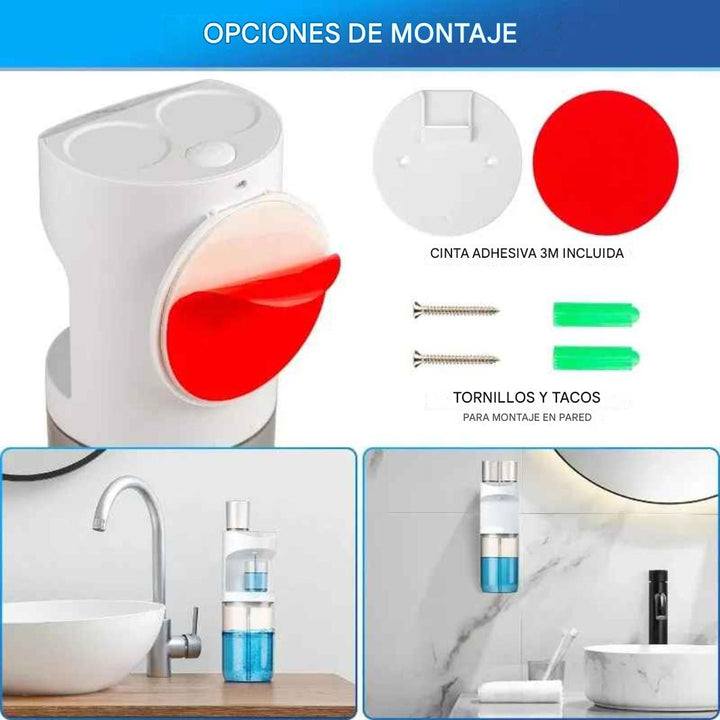 Dispensador automático de enjuague bucal