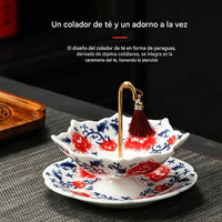 Colador de té con forma de paraguas