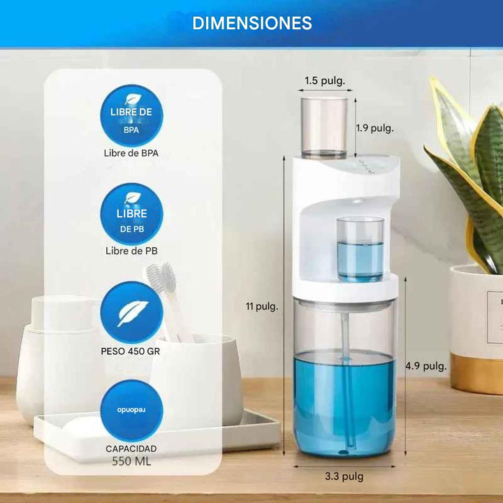 Dispensador automático de enjuague bucal