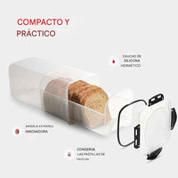Recipiente de almacenamiento de pan con bandeja