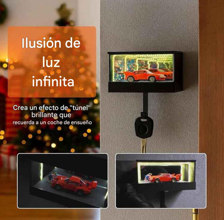 Soporte de Pared 3D para Llaves de Coche con Espejo Infinito