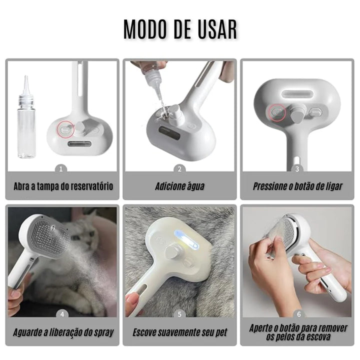 Cepillo Vapor Mascotas