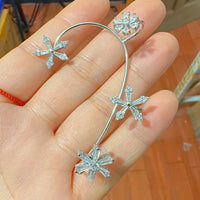 Pendientes colgantes giratorios con forma de flor