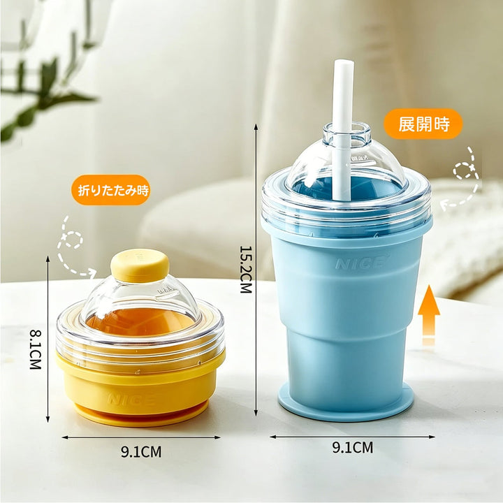 Vaso de Silicona Plegable para Hacer Bolas de Hielo 2 en 1