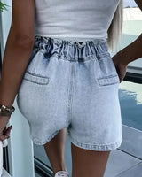 Pantalones cortos de mezclilla de mujer
