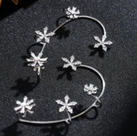 Pendientes colgantes giratorios con forma de flor