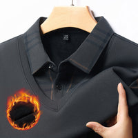 Conjunto de camisa de cuello a rayas