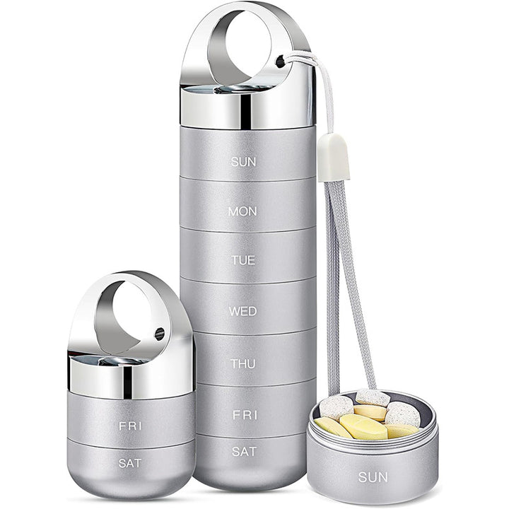 Pastillero semanal portátil impermeable