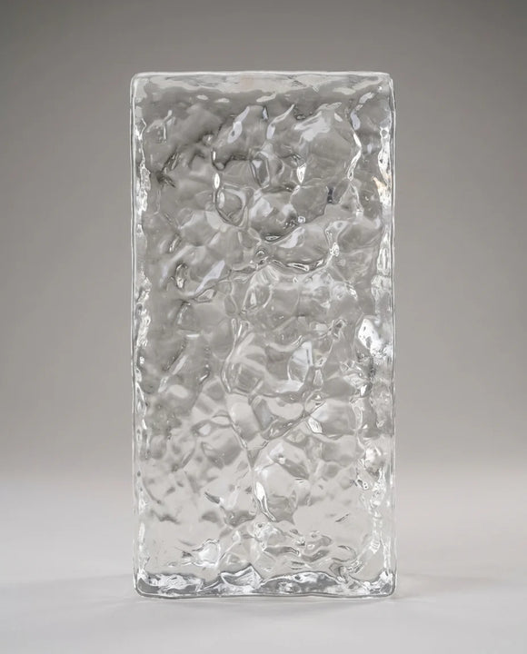 Ladrillo de vidrio macizo – Textura de hielo