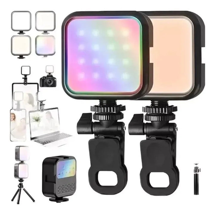 Luz LED Multicolor  recargable | Con Clip Portátil Para Celular