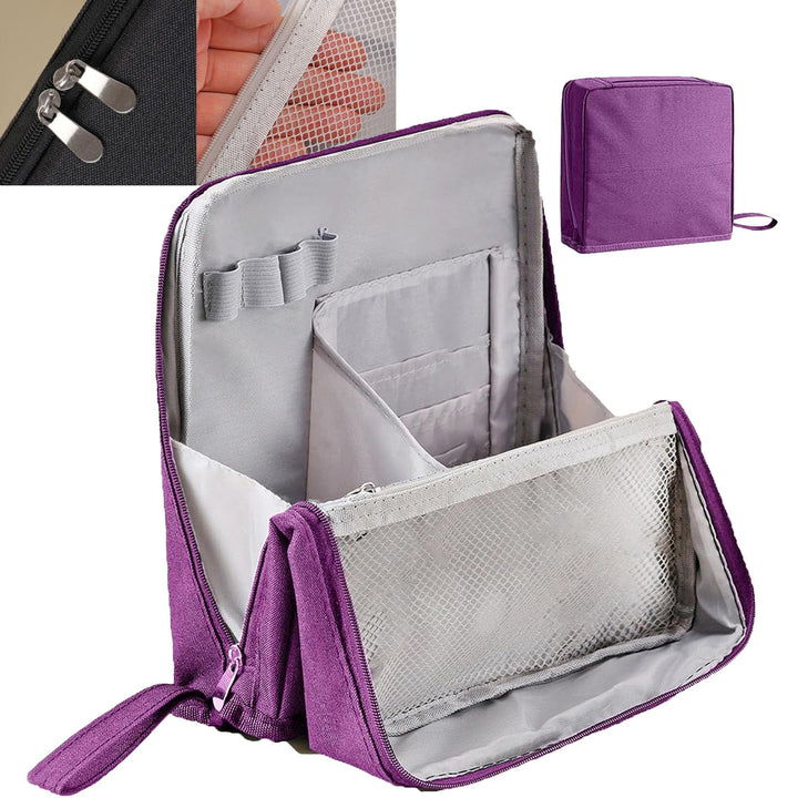 Organizador de maquillaje impermeable con compartimentos