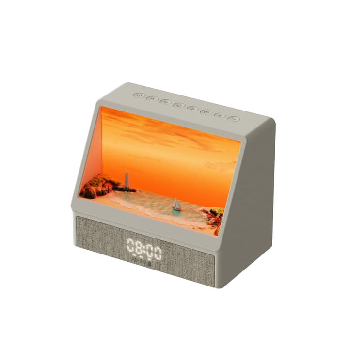 Reloj despertador con simulación de escenas
