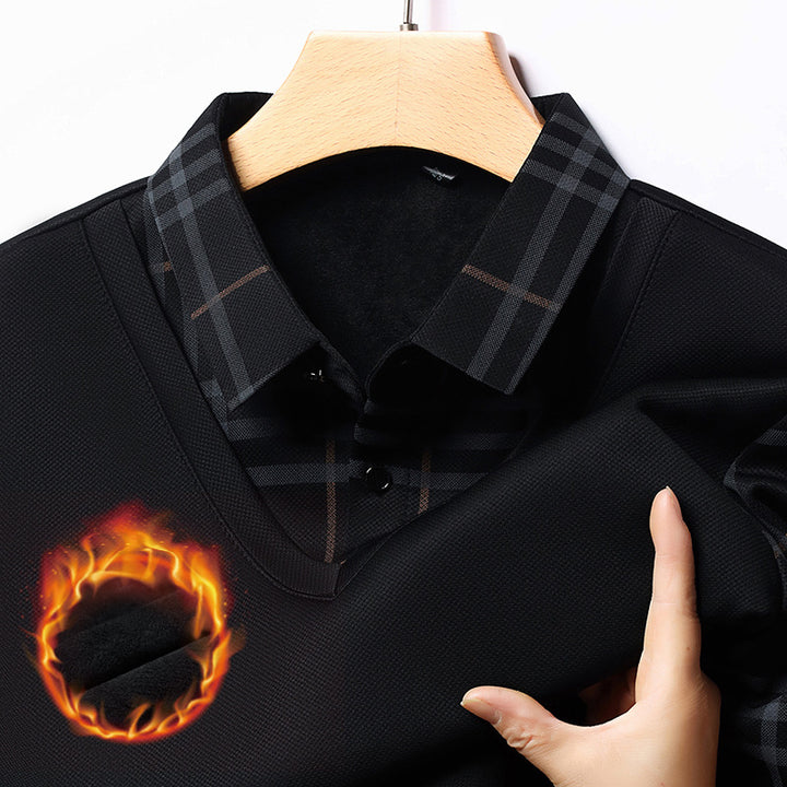 Conjunto de camisa de cuello a rayas