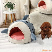 Cama para mascotas de tiburon