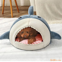 Cama para mascotas de tiburon
