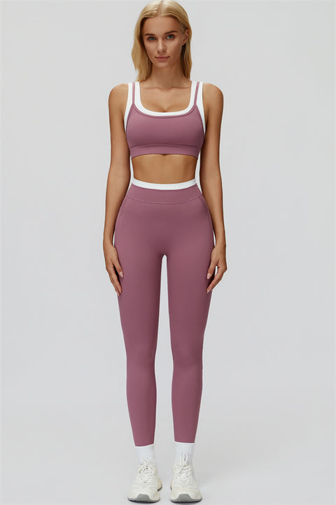 Conjunto de dos piezas: sujetador deportivo y leggings Canyon