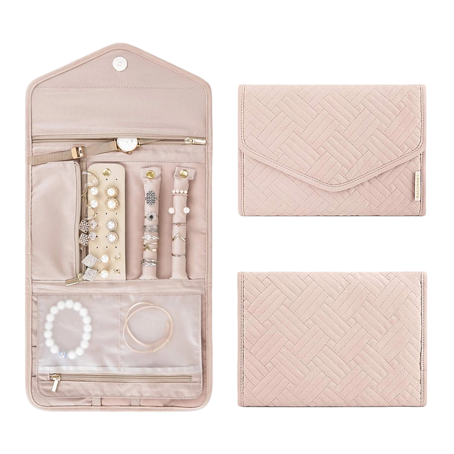 Estuche organizador de joyas de viaje