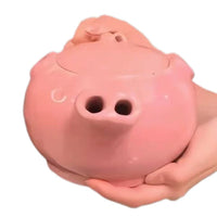 Juego de tetera Pink Piggy tetera de cerámica