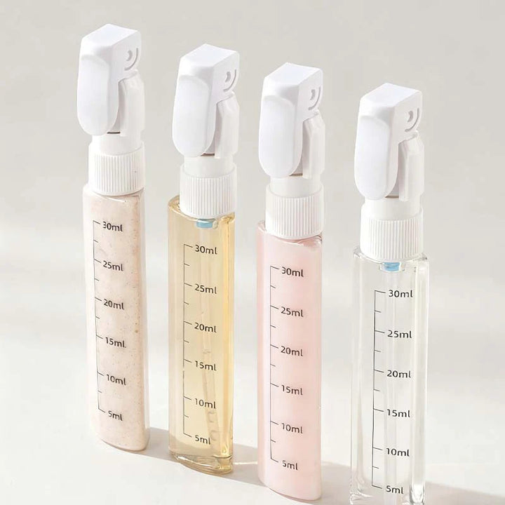 Set de botellas de viaje recargables