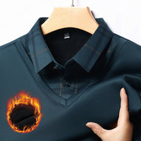 Conjunto de camisa de cuello a rayas