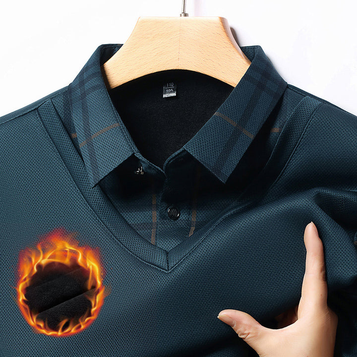 Conjunto de camisa de cuello a rayas