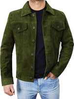 Chaqueta de cuero de gamuza