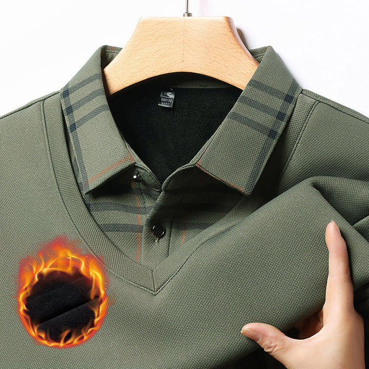 Conjunto de camisa de cuello a rayas