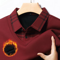 Conjunto de camisa de cuello a rayas